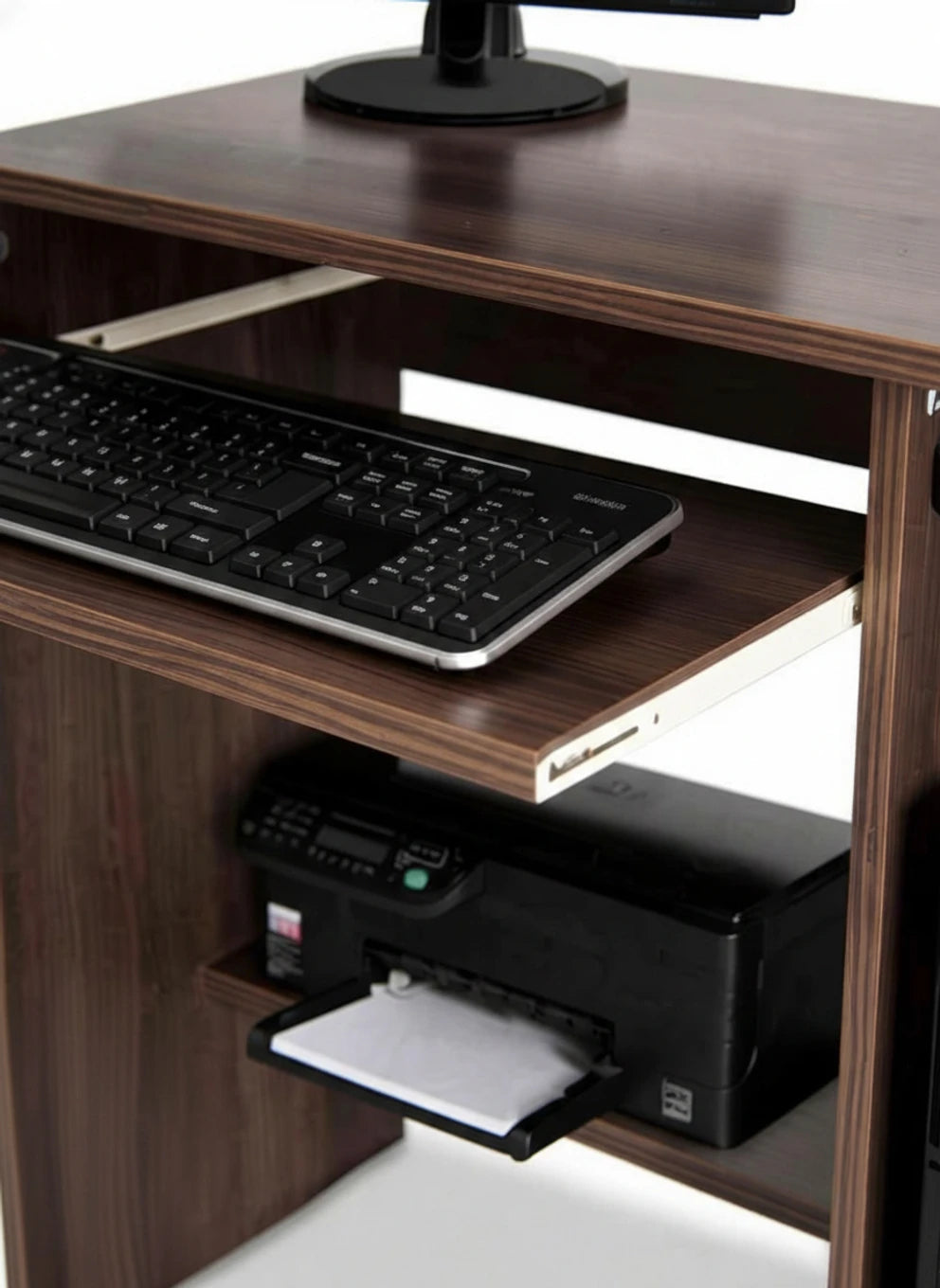 Floresta Wud Computer Desk with Keyboard Tray (Natural Finish)