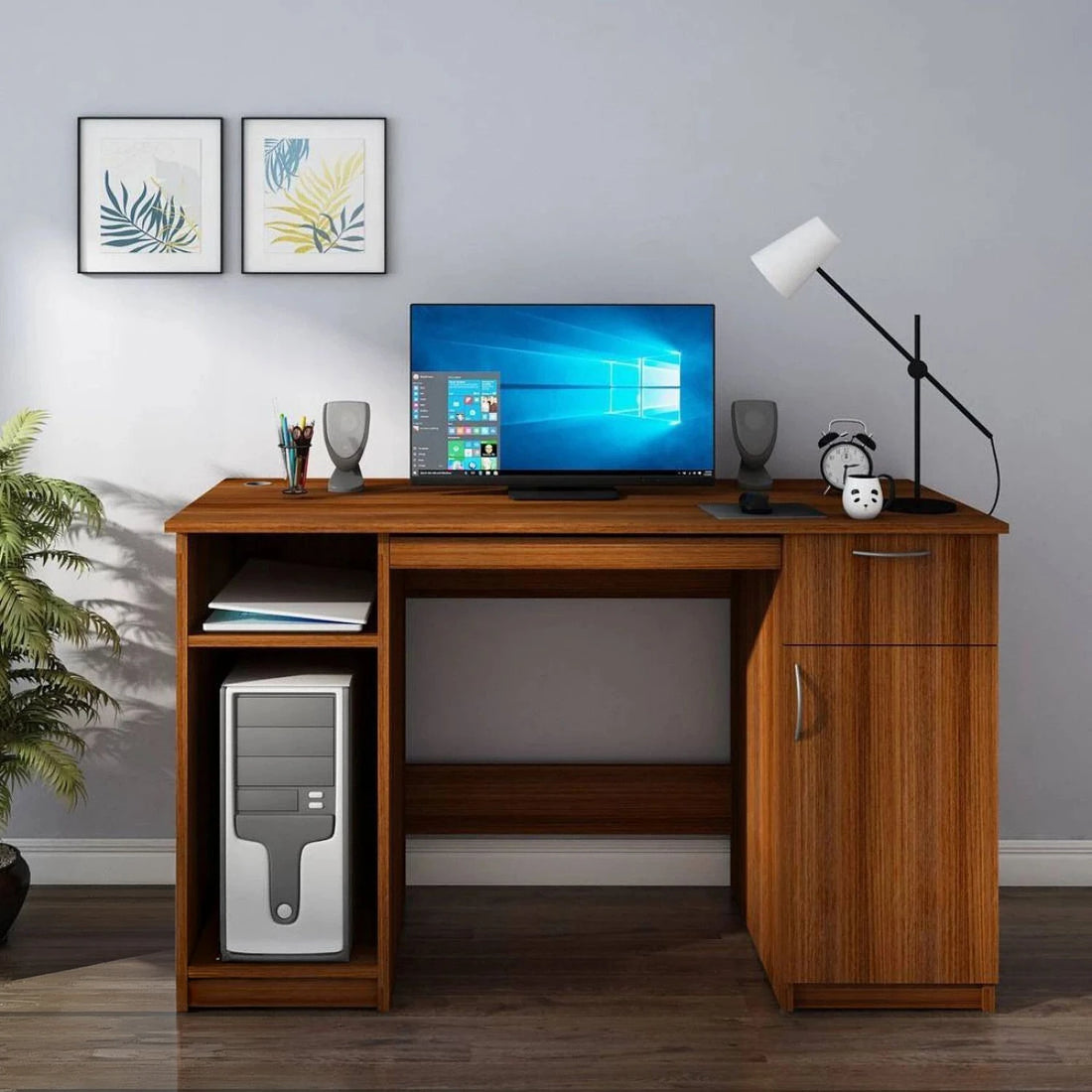Floresta Wud Sheesham Wood Study Table with Storage