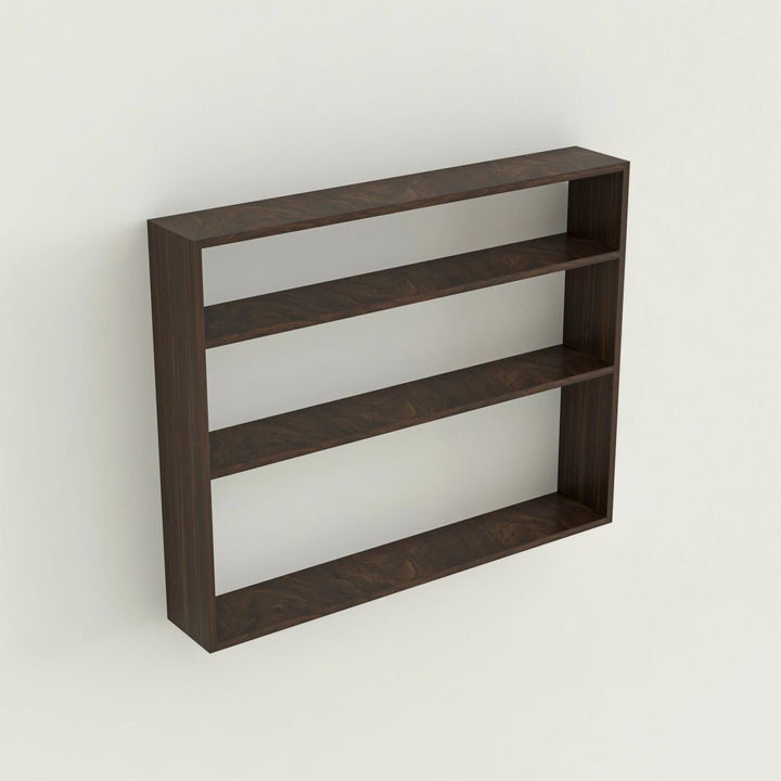 Modern Wooden Wall Mounted Display Shelf with 3 Tier Storage
