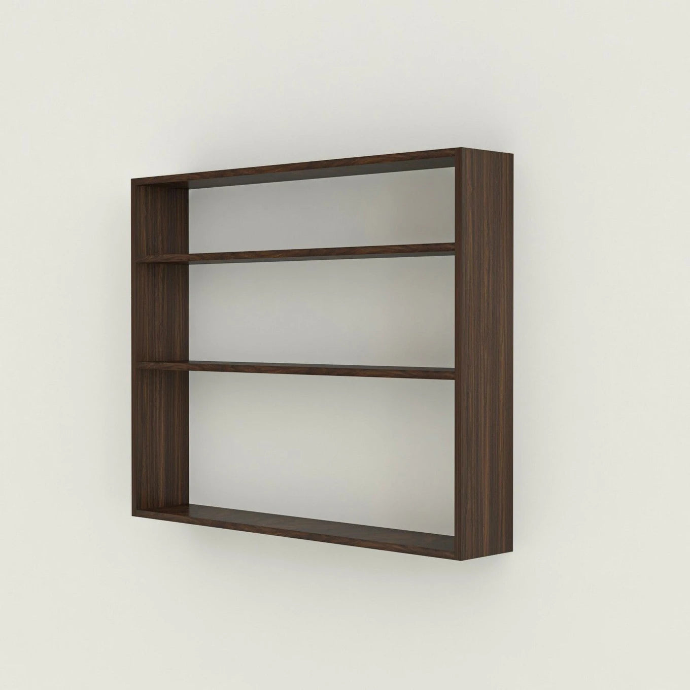 Modern Wooden Wall Mounted Display Shelf with 3 Tier Storage