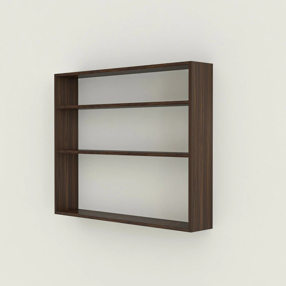 Modern Wooden Wall Mounted Display Shelf with 3 Tier Storage