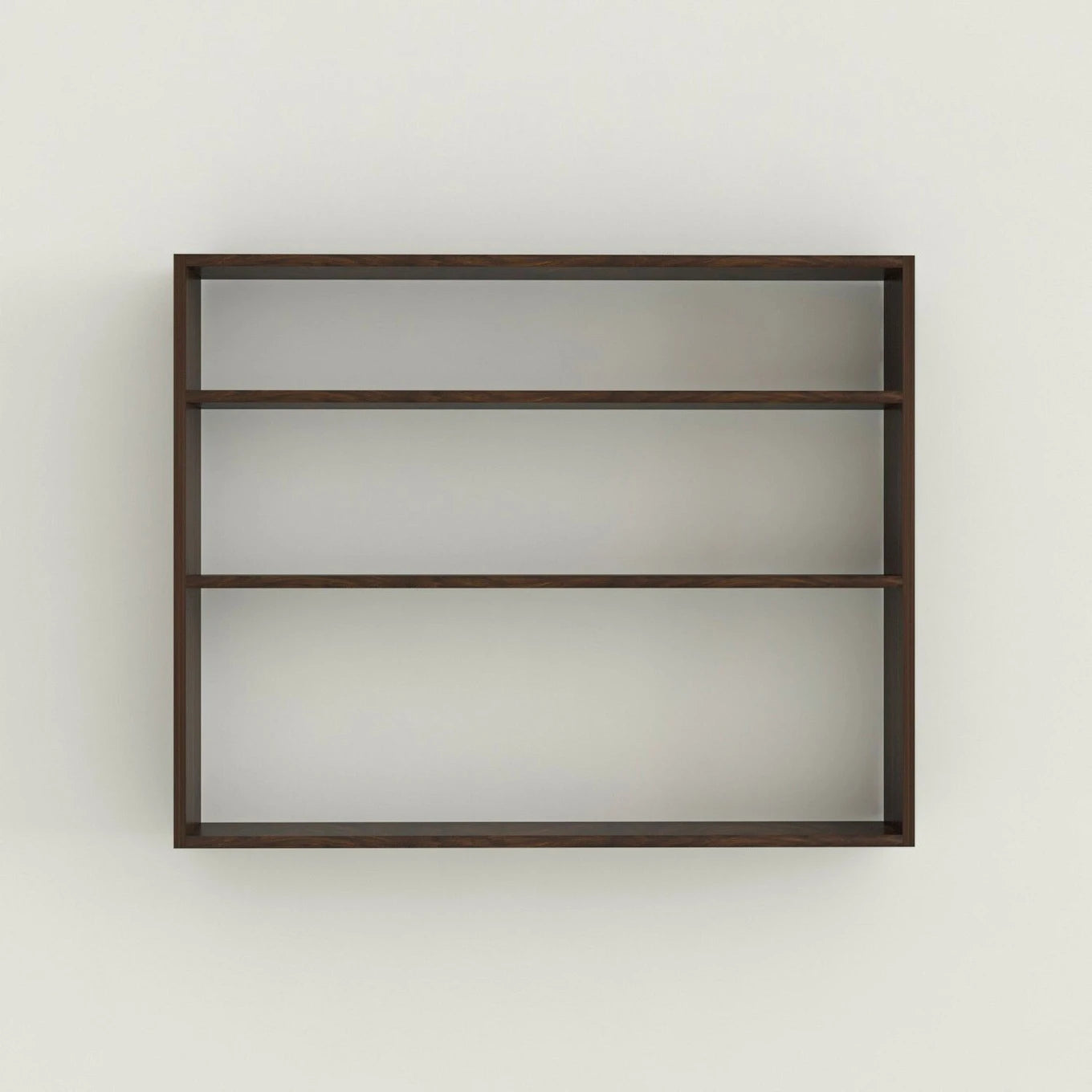 Modern Wooden Wall Mounted Display Shelf with 3 Tier Storage