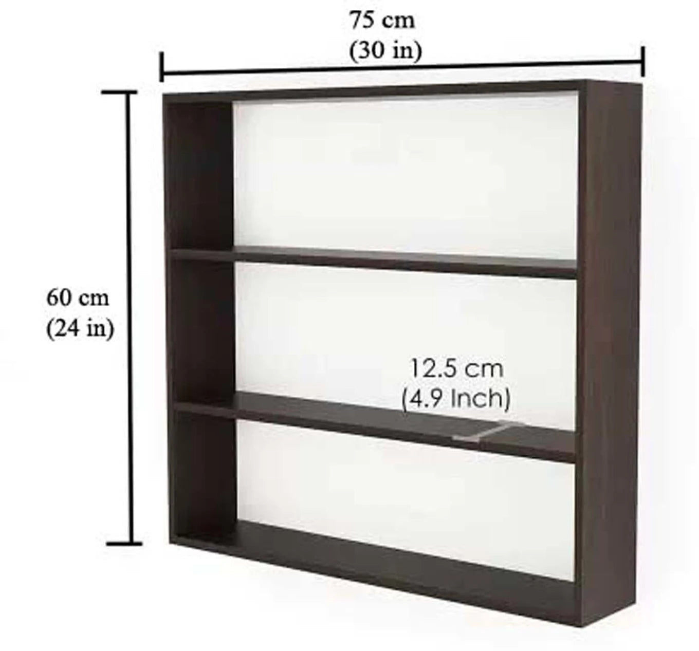 Modern Wooden Wall Mounted Kitchen Storage Shelf with 3 Tier Display Rack