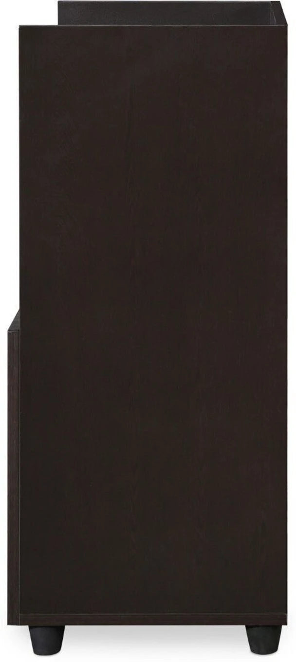 Modern Wooden Kitchen Storage Cabinet with Open Shelves & 2 Door Cupboard