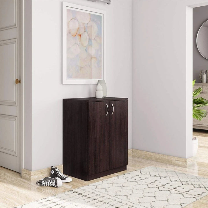 Floresta Wud Engineered Wood Shoe Rack Bench (Walnut Finish)
