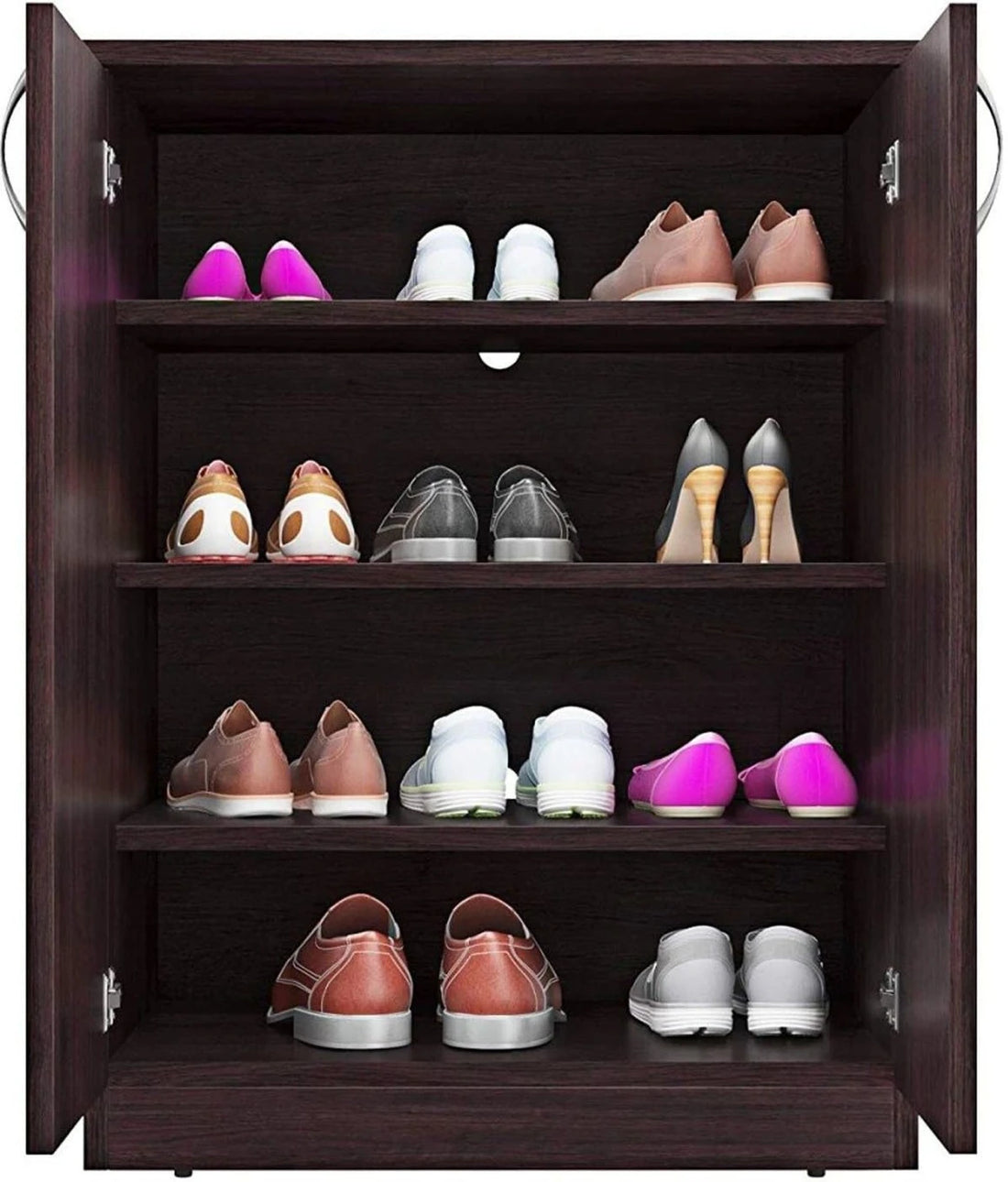 Floresta Wud Engineered Wood Shoe Rack Bench (Walnut Finish)