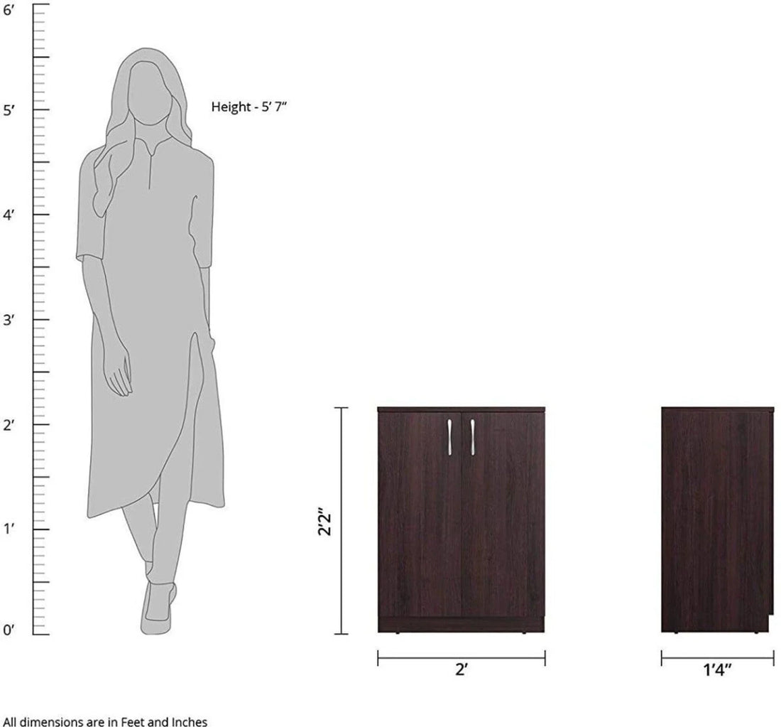 Floresta Wud Engineered Wood Shoe Rack Bench (Walnut Finish)