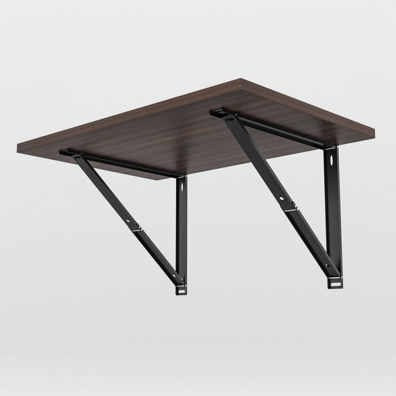 Floresta Wud Wall Mounted Foldable Study Table (Walnut Finish)
