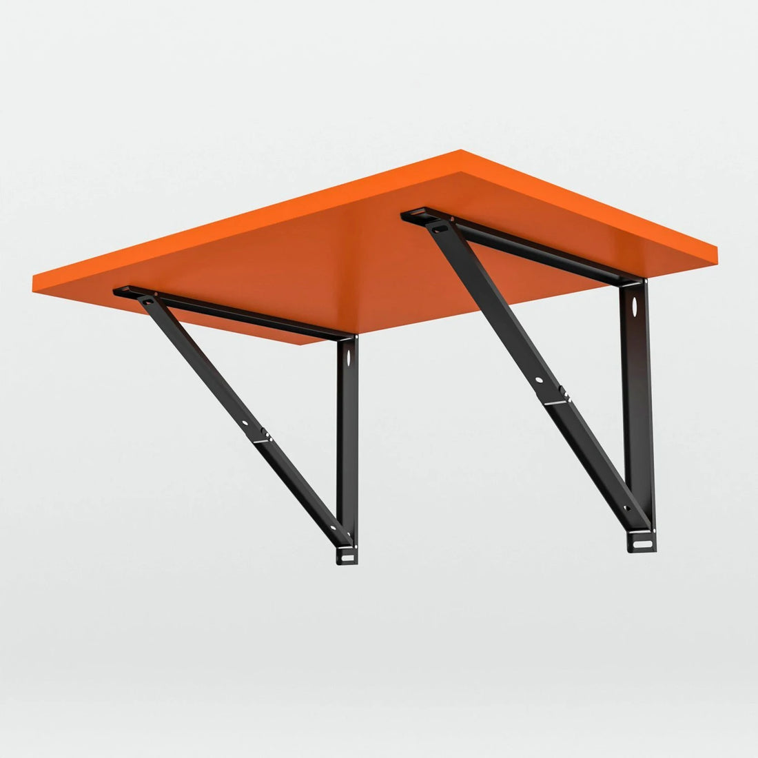 Floresta Wud Wall Mounted Foldable Study Table  (Orange Finish)
