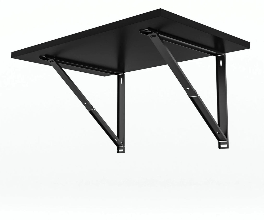 Floresta Wud Wall Mounted Foldable Study Table – Black Finish