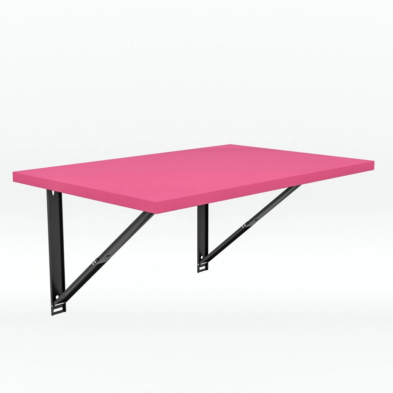 Floresta Wud Wall Mounted Foldable Study Table (Pink Finish)