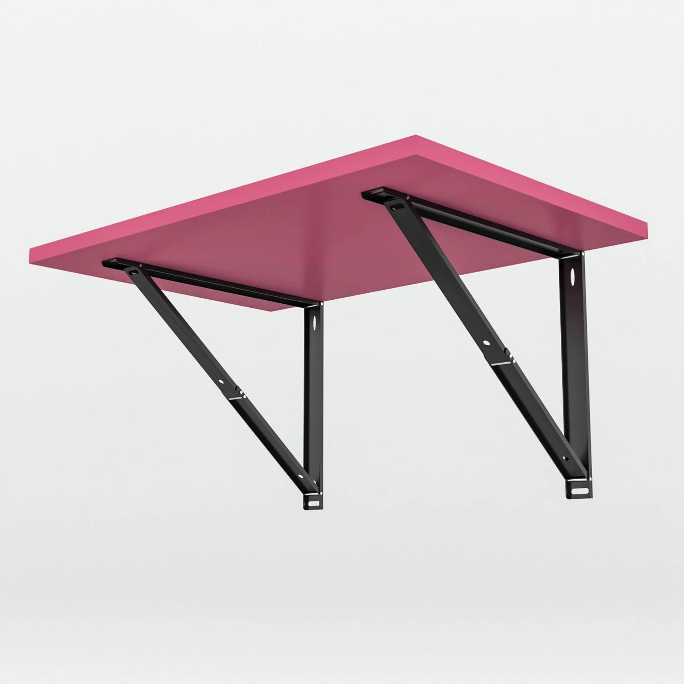 Floresta Wud Wall Mounted Foldable Study Table (Pink Finish)