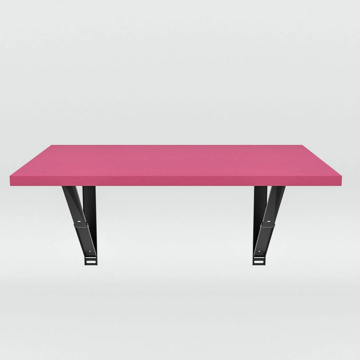 Floresta Wud Wall Mounted Foldable Study Table (Pink Finish)
