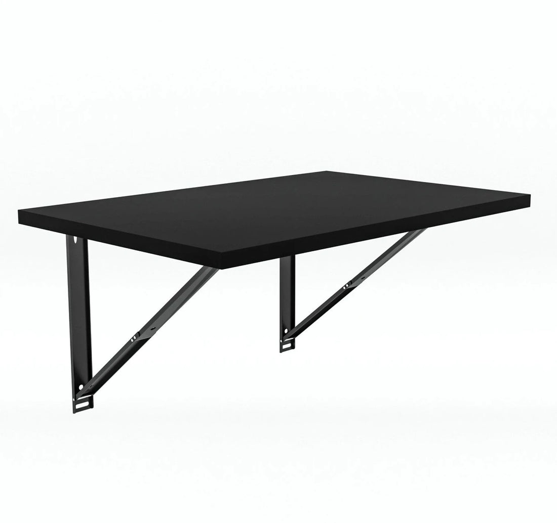Floresta Wud Wall Mounted Foldable Study Table – Black Finish