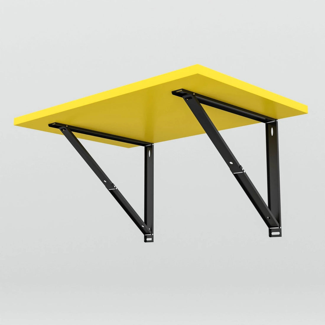 Floresta Wud Wall Mounted Foldable Study Table (Yellow Finish)
