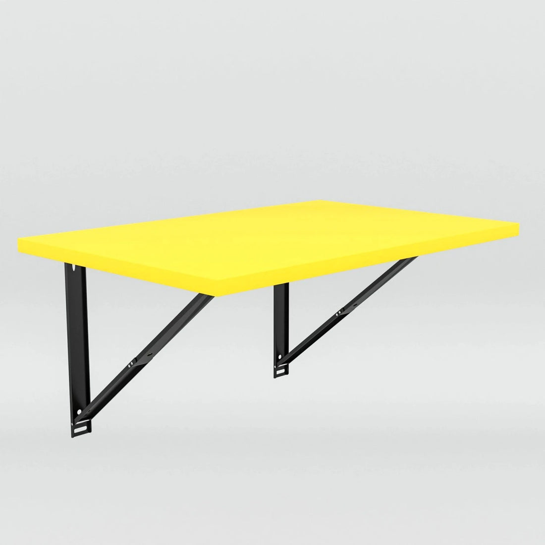 Floresta Wud Wall Mounted Foldable Study Table (Yellow Finish)