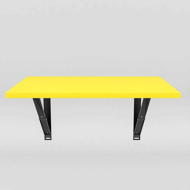 Floresta Wud Wall Mounted Foldable Study Table (Yellow Finish)
