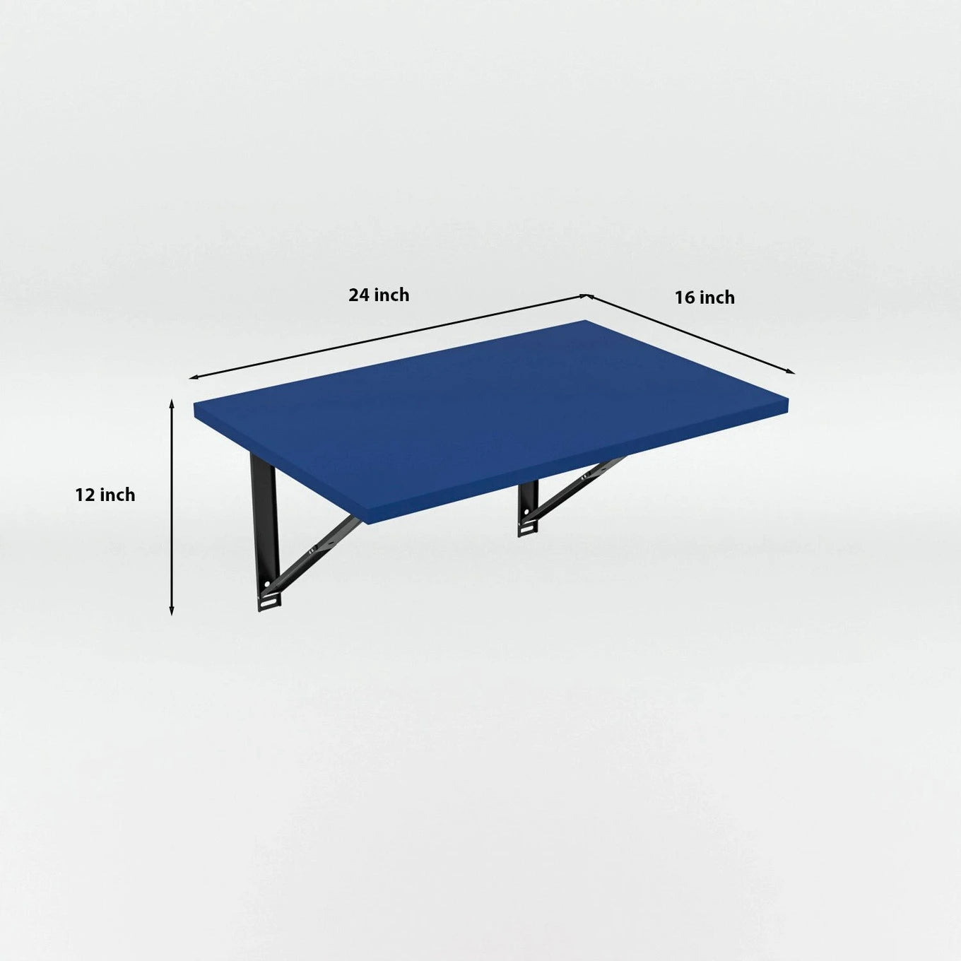 Floresta Wud Wall Mounted Foldable Study Table (Blue Finish)