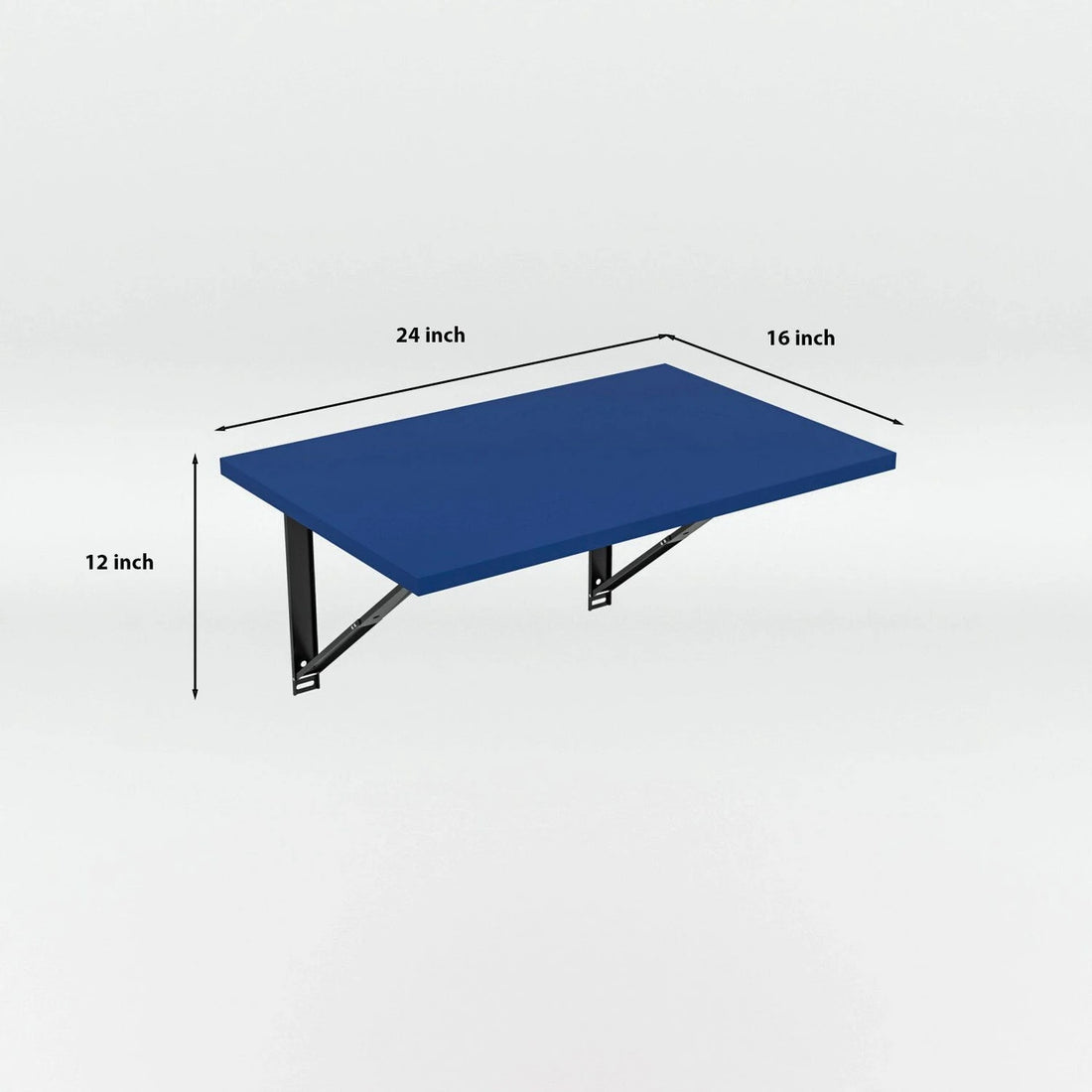 Floresta Wud Wall Mounted Foldable Study Table (Blue Finish)