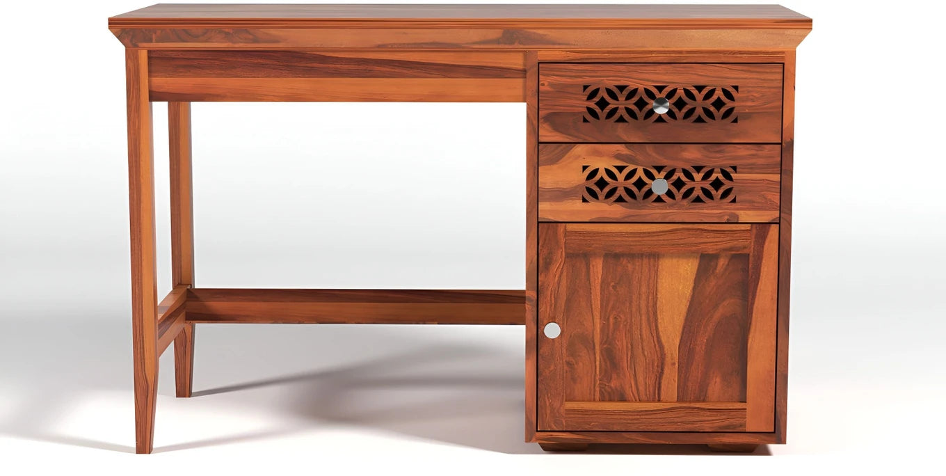 Floresta Wud Computer Desk with Storage (Teak Finish)