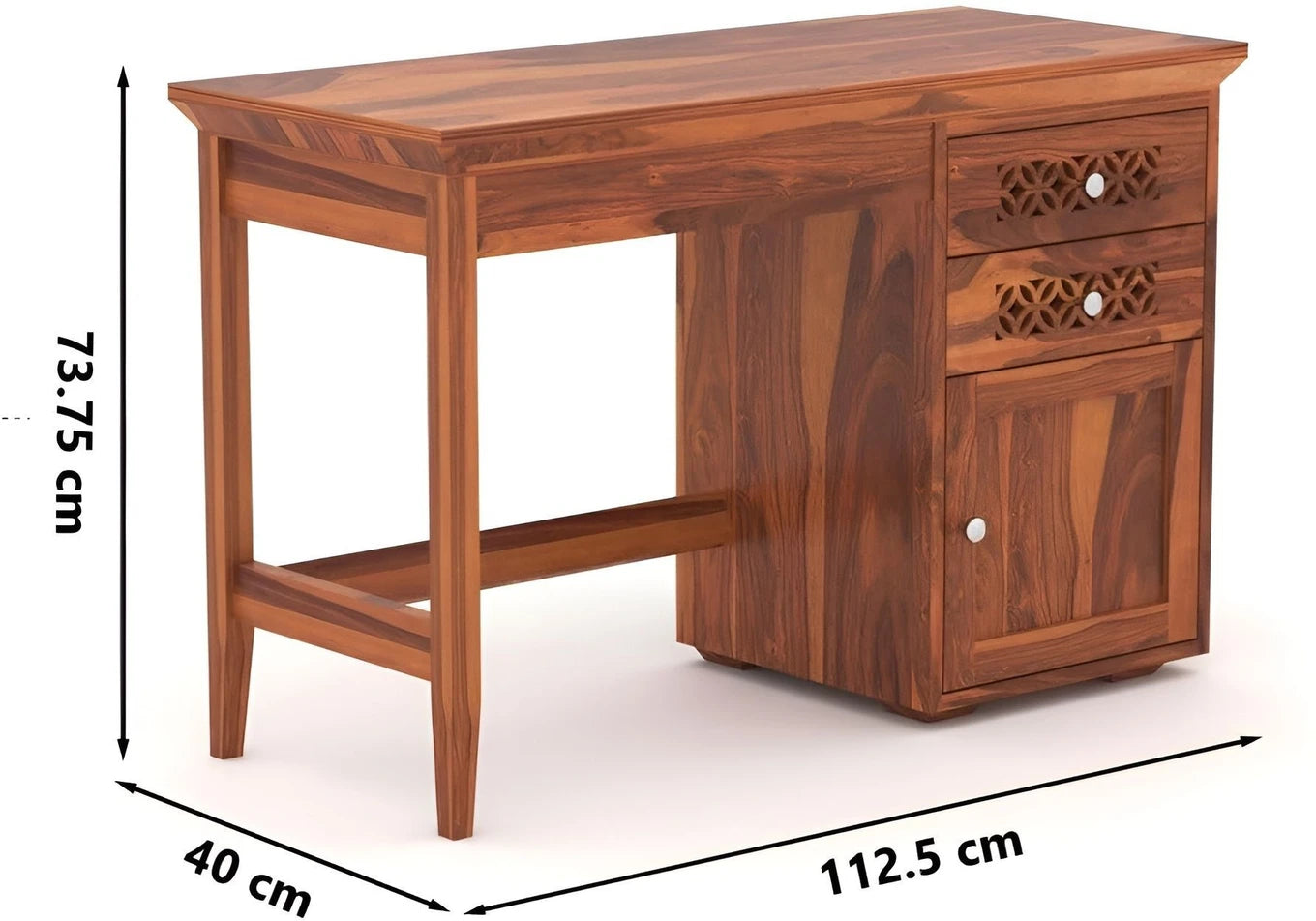 Floresta Wud Computer Desk with Storage (Teak Finish)