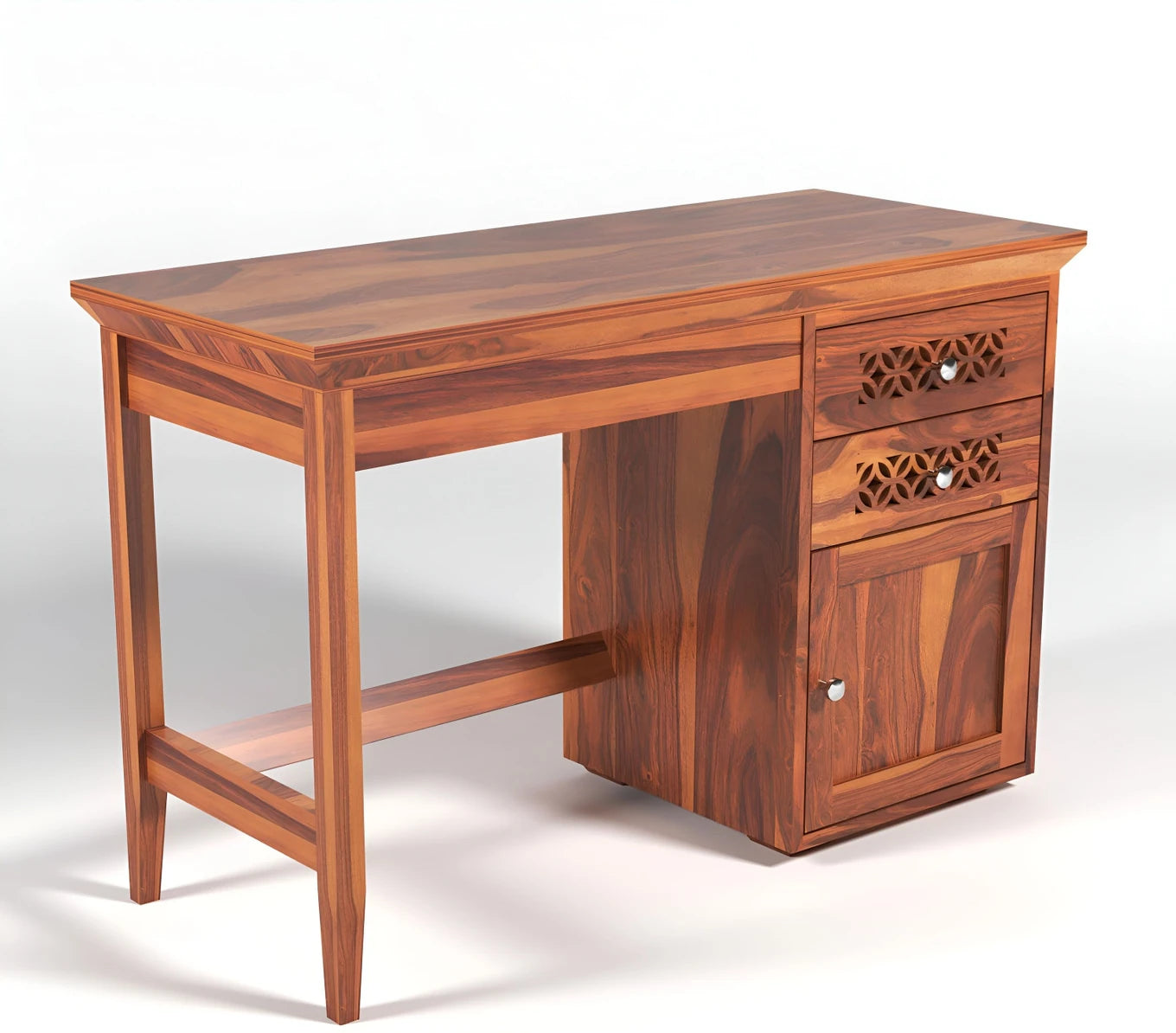 Floresta Wud Computer Desk with Storage (Teak Finish)