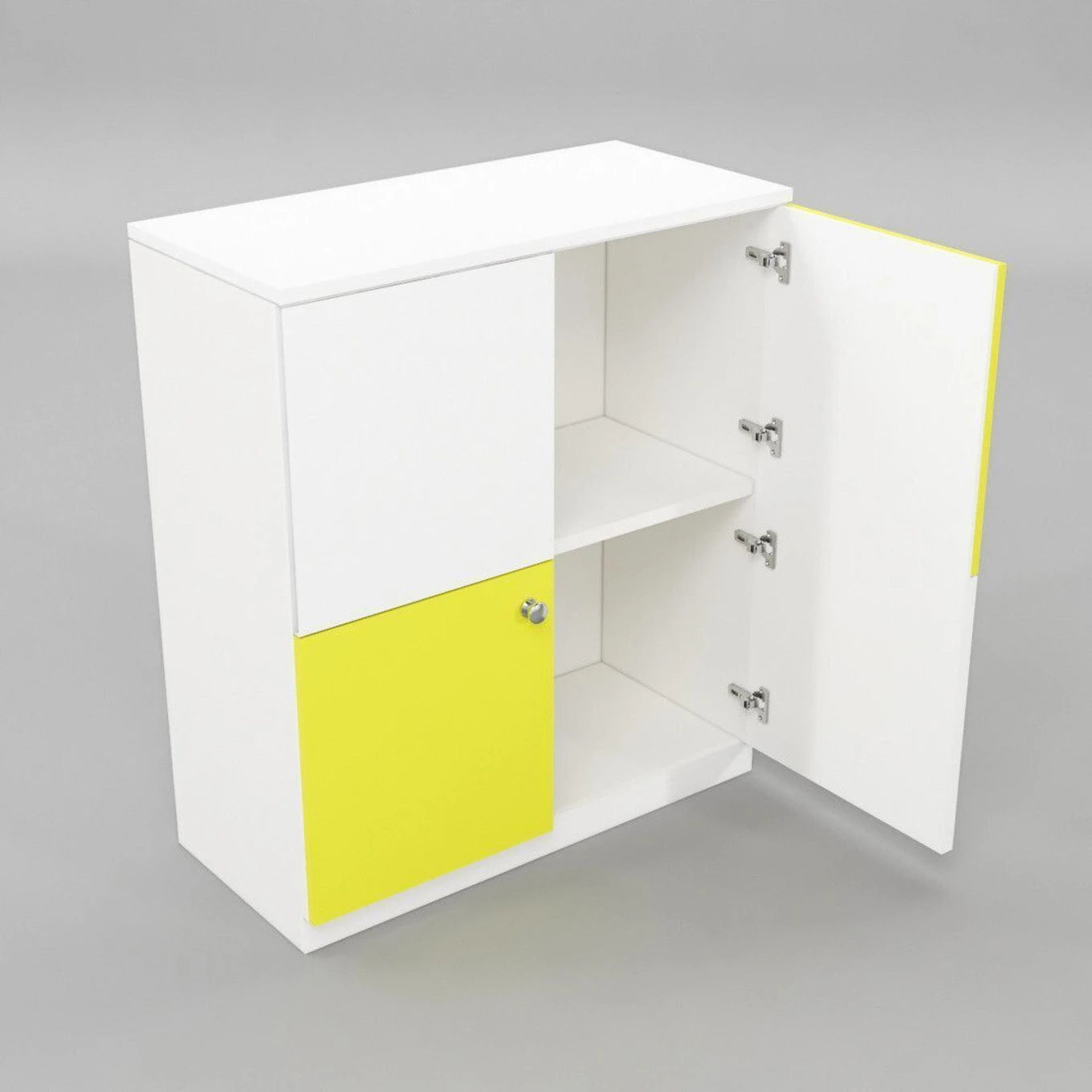 Floresta Wud Kids Storage Cabinet (White & Yellow)