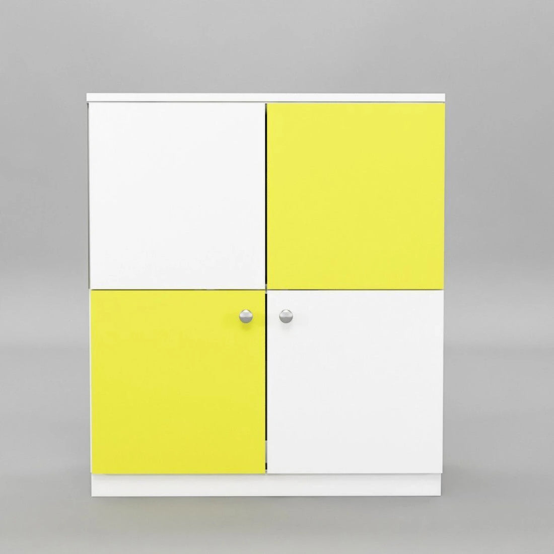 Floresta Wud Kids Storage Cabinet (White & Yellow)