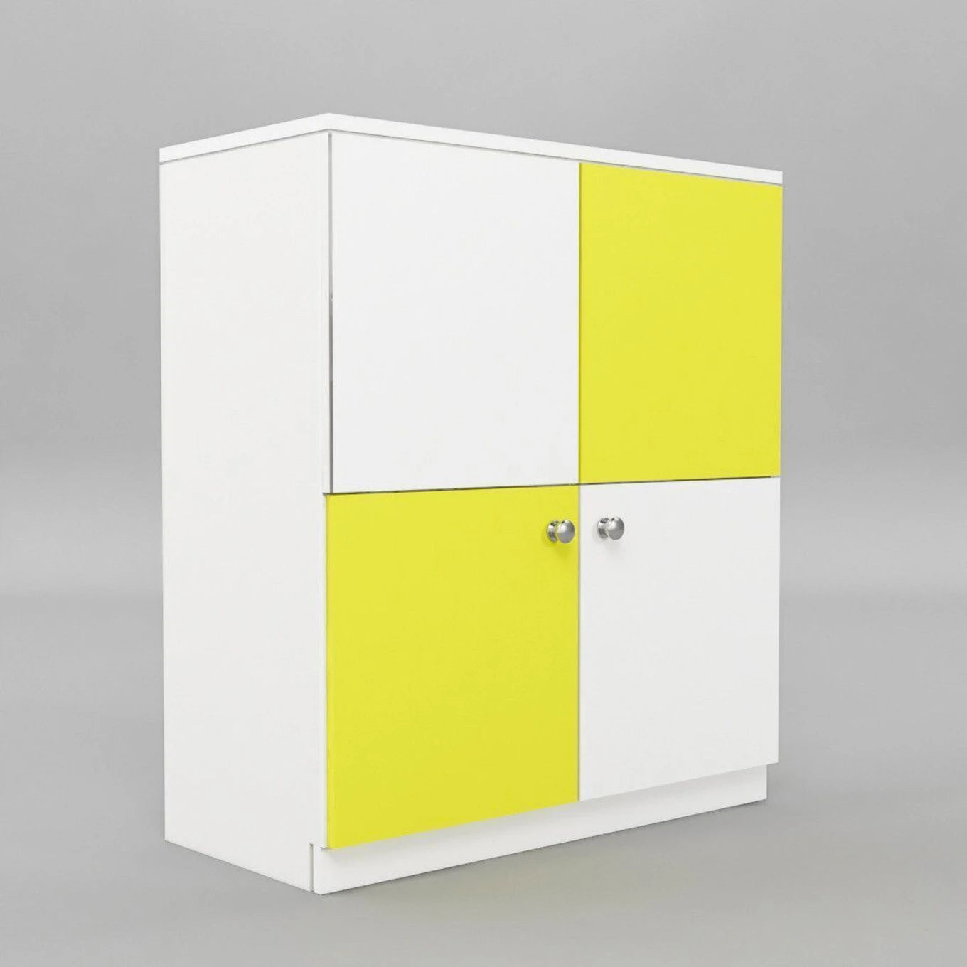 Floresta Wud Kids Storage Cabinet (White & Yellow)